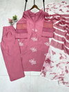 LG 1951 Roman Silk With Embroidery Work On Front Side Kurti With Bottom Dupatta Suppliers In India